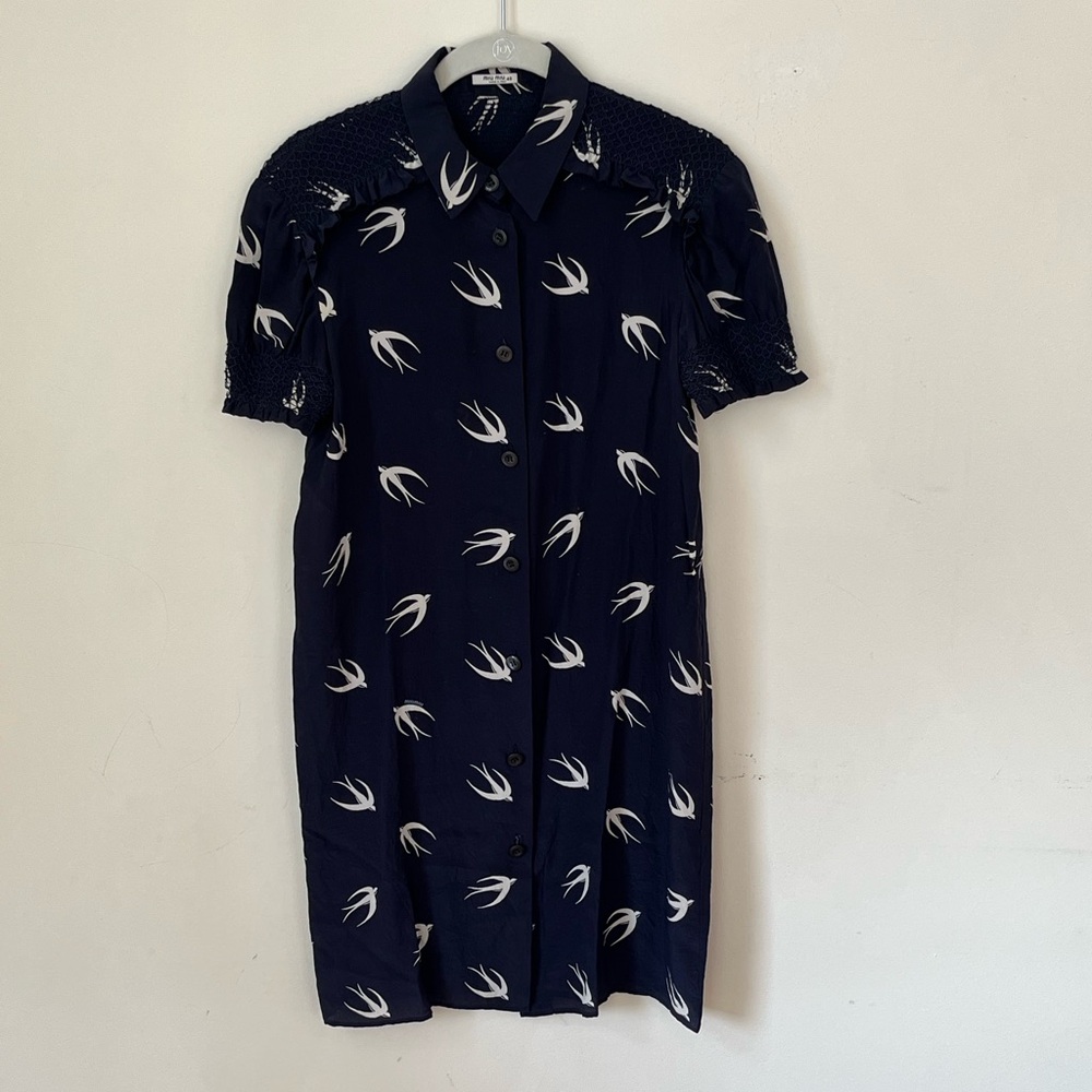 Miu miu sz 40 silk shirt dress